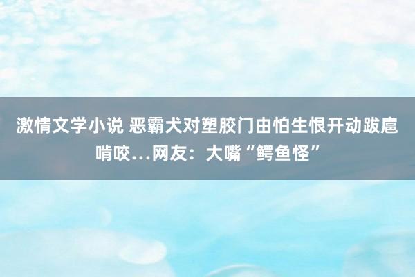 激情文学小说 恶霸犬对塑胶门由怕生恨开动跋扈啃咬…网友：大嘴“鳄鱼怪”